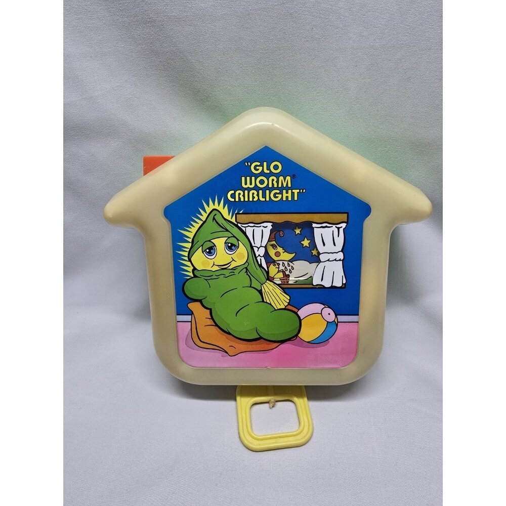 Vintage 1985 Playskool Glo Worm Crib Light Night Music Box Baby Toy Glow